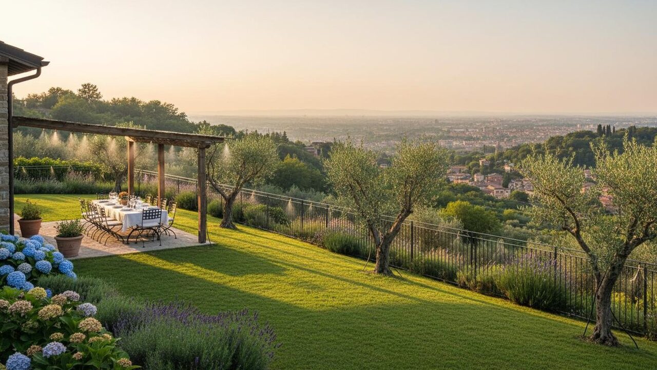 Mister Zanzara — villa con giardino sui Colli bolognesi al tramonto