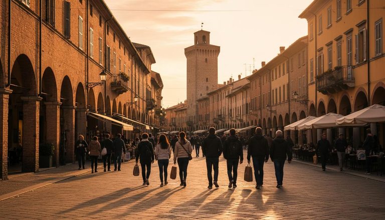 Mister Zanzara — via Emilia rurale con filari di pioppi a Castelfranco