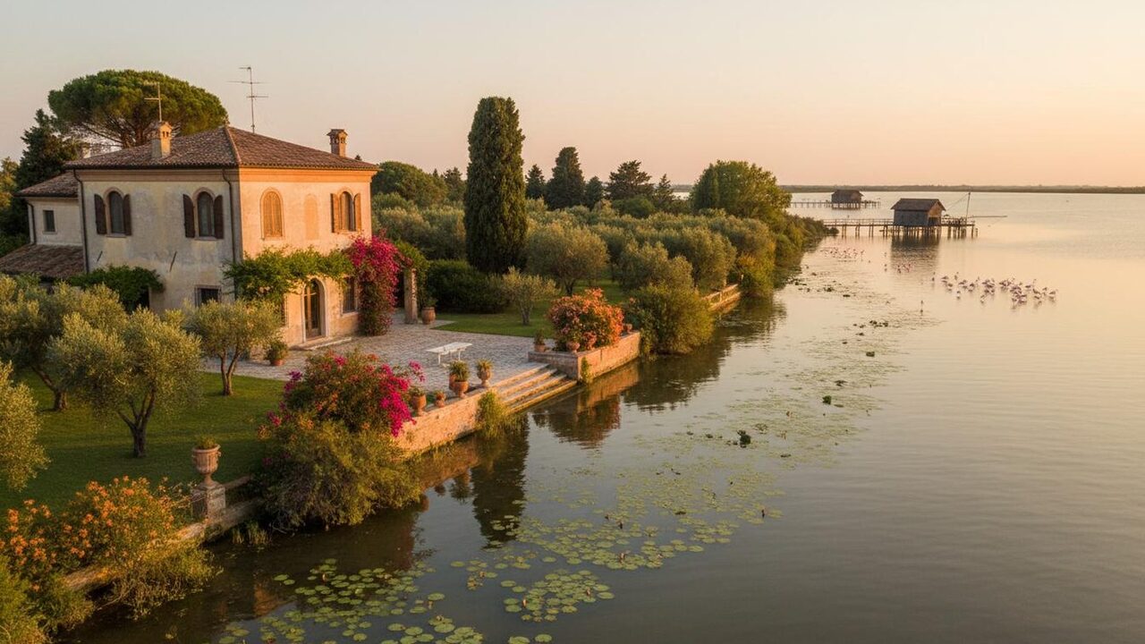 Mister Zanzara — dehor su canale a Comacchio con i Trepponti sullo sfondo