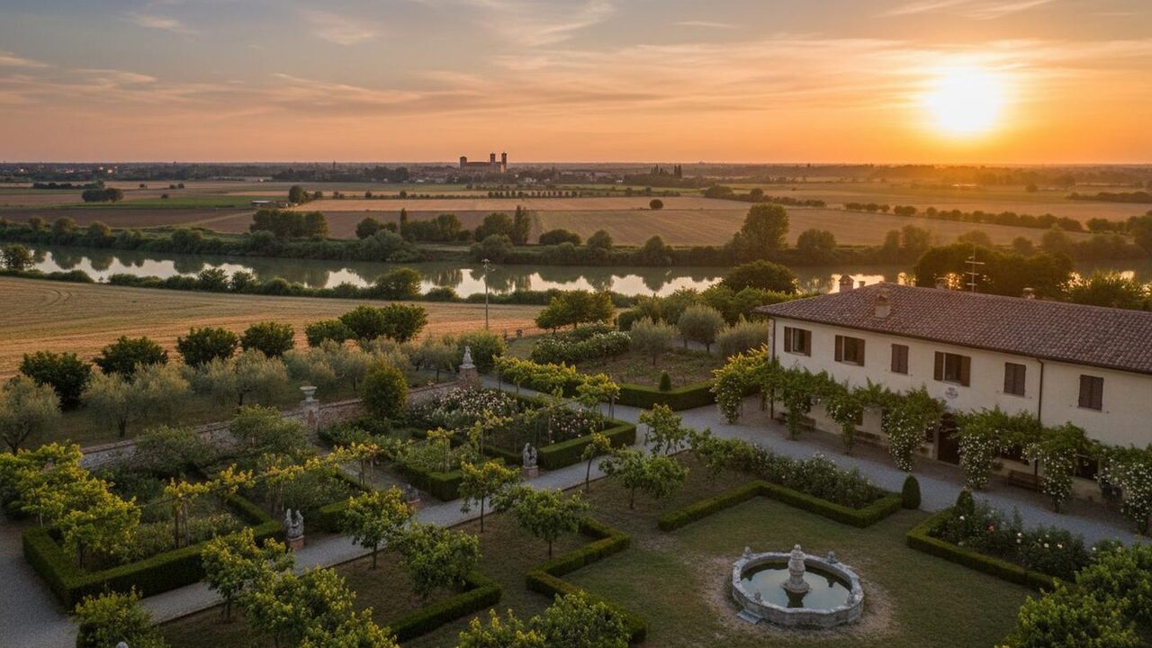 Mister Zanzara — villa con pergolato sull'argine del Po a Guastalla