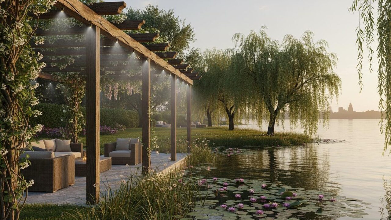 Mister Zanzara — villa con giardino sui laghi del Mincio a Mantova all'ora dorata